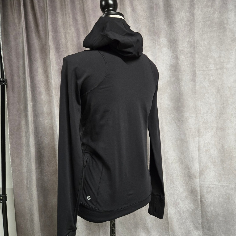 Lululemon Cadence Crusher Hoodie Built-in Face Mask Black Women's Size 4 - Picture 9 of 10